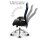 Black-Line Profi Chefsessel Stoff Dunkelblau SH 48-60cm Lieferung zerlegt