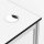 Schreibtisch Konferenztisch VST1 - 60 x 60 cm 19mm Weiss ABS Weiss Hinten Links