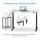 Elektrischer Schreibtisch VES1 - 120 x 80 cm 16mm Tischplatte Lichtgrau ABS Weiss Gestell Weiss Ohne Kabeldurchlass Ohne Kabelkanal