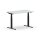 Elektrischer Schreibtisch VES1 - 120 x 90 cm 16mm Tischplatte Lichtgrau ABS Weiss Gestell Schwarz Ohne Kabeldurchlass Ohne Kabelkanal
