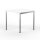 Schreibtisch Konferenztisch VST1 - 90 x 90 cm 16mm Weiss ABS Schwarz Hinten Mitte