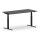 Elektrischer Schreibtisch VES1 - 150 x 75 cm 16mm Tischplatte Schwarz ABS Lichtgrau Gestell Schwarz Ohne Kabeldurchlass Ohne Kabelkanal