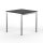 Schreibtisch Konferenztisch VST1 - 90 x 90 cm 19mm Schwarz ABS Weiss Hinten Mitte