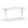 Elektrischer Schreibtisch VES1 - 150 x 80 cm 16mm Tischplatte Lichtgrau ABS Weiss Gestell Weiss Ohne Kabeldurchlass Ohne Kabelkanal