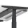 Elektrischer Schreibtisch VES1 - 150 x 100 cm 16mm Tischplatte Weiss ABS Weiss Gestell Schwarz Ohne Kabeldurchlass Ohne Kabelkanal