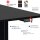 Elektrischer Schreibtisch VES1 - 150 x 100 cm 16mm Tischplatte Schwarz ABS Schwarz Gestell Schwarz Ohne Kabeldurchlass Ohne Kabelkanal