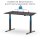 Elektrischer Schreibtisch VES1 - 150 x 100 cm 16mm Tischplatte Schwarz ABS Schwarz Gestell Schwarz Ohne Kabeldurchlass Ohne Kabelkanal