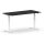 Elektrischer Schreibtisch VES1 - 160 x 90 cm 16mm Tischplatte Schwarz ABS Schwarz Gestell Weiss Ohne Kabeldurchlass Ohne Kabelkanal