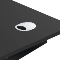 Elektrischer Schreibtisch VES1 - 160 x 100 cm 16mm Tischplatte Schwarz ABS Schwarz Gestell Schwarz Ohne Kabeldurchlass Ohne Kabelkanal
