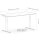 Elektrischer Schreibtisch VES1 - 200 x 90 cm 19mm Tischplatte Weiss ABS Weiss Gestell Weiss Ohne Kabeldurchlass Ohne Kabelkanal