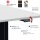 Elektrischer Schreibtisch VES1 - 200 x 100 cm 16mm Tischplatte Lichtgrau ABS Weiss Gestell Schwarz Ohne Kabeldurchlass Ohne Kabelkanal