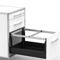 Standcontainer 05602 - 60cm - Hängeregistratur Holz Weiss Schloss 099