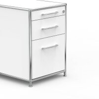 Standcontainer 05602 - 60cm - Hängeregistratur Holz Weiss Schloss 099