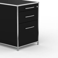 Standcontainer 05602 - 60cm - Hängeregistratur Holz Schwarz Schloss 051