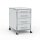 Rollcontainer 05601 - 60cm - 4 Schubladen Holz Lichtgrau Schloss 084