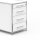 Standcontainer 05801 - 80cm - 4 Schubladen Holz Weiss Schloss 066