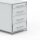 Standcontainer 05801 - 80cm - 4 Schubladen Holz Lichtgrau Schloss 001