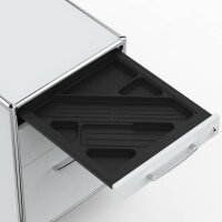 Rollcontainer 05802 - 80cm - Hängeregistratur Holz Lichtgrau Schloss 107