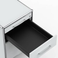 Rollcontainer 05802 - 80cm - Hängeregistratur Holz Lichtgrau Schloss 107