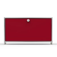 Lowboard 01001 - 1 x Klappe Metall auf Stellfüßen Rubinrot RAL 3003