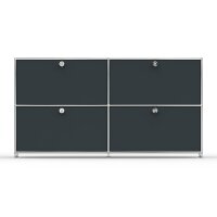 Sideboard 02002 - 4 x Klappe Metall Anthrazitgrau RAL 7016