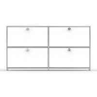 Sideboard 02002 - 4 x Klappe Metall Signalweiss RAL 9003