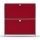 Sideboard 02101 - 2 x Schublade Metall Rubinrot RAL 3003