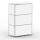 Highboard 03001 - 3 x Klappe Metall Signalweiss RAL 9003