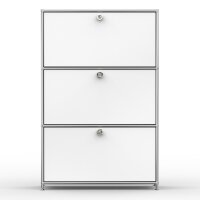 Highboard 03101 - 3 x Schublade Metall Signalweiss RAL 9003
