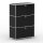 Highboard 03101 - 3 x Schublade Metall Graphitschwarz RAL 9011