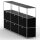 Highboard 03523 - 3 x offenes Fach 6 x Klappe - Metall Graphitschwarz RAL 9011