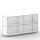 Regal 04106 - 4 x offenes Fach - Metall Signalweiss RAL 9003