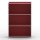 Regal 04109 - 3 x offenes Fach - Metall Rubinrot RAL 3003