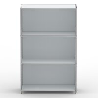 Regal 04109 - 3 x offenes Fach - Metall Lichtgrau RAL 7035