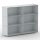 Regal 04110 - 6 x offenes Fach - Metall Lichtgrau RAL 7035