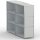 Regal 04110 - 6 x offenes Fach - Metall Lichtgrau RAL 7035