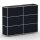 Regal 04110 - 6 x offenes Fach - Metall Graphitschwarz RAL 9011