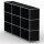 Regal 04111 - 9 x offenes Fach - Metall Graphitschwarz RAL 9011
