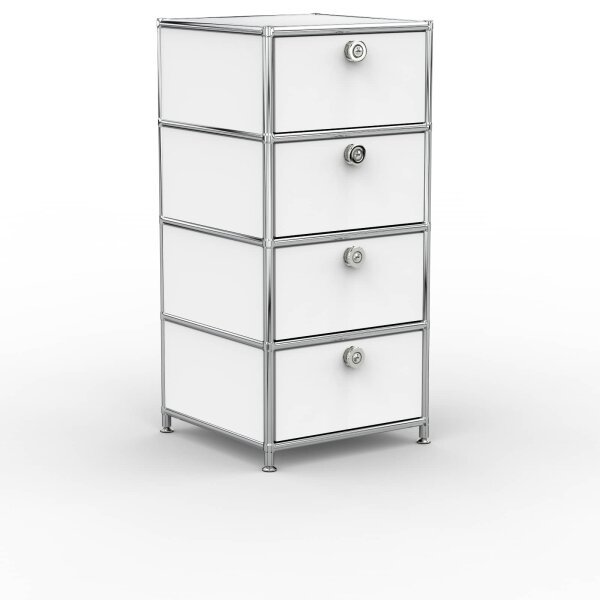Standcontainer 05005 - 40cm - 4xES Metall Signalweiss RAL 9003