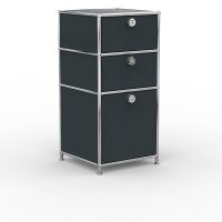Standcontainer 05006 - 40cm - 2xES 1xES2 Metall Anthrazitgrau RAL 7016