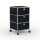 Rollcontainer 05001 - 40cm - 3xES Metall Graphitschwarz RAL 9011