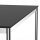 Schreibtisch Konferenztisch VST1 - 120 x 100 cm 16mm Schwarz ABS Schwarz Hinten Links + Mitte Ohne Kabelkanal