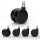 Hartbodenrollen 60mm - Stift 11mm mit Kunststoffring (5 Stk.) PU schwarz