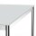 Schreibtisch Konferenztisch VST1 - 140 x 80 cm 16mm Lichtgrau ABS Weiss Hinten Links Ohne Kabelkanal