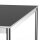 Schreibtisch Konferenztisch VST1 - 160 x 60 cm 16mm Schwarz ABS Lichtgrau Hinten Mitte + Rechts Ohne Kabelkanal