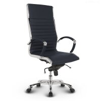 Montreal Design Chefsessel Leder Dunkelblau SH 46-54cm Lieferung montiert