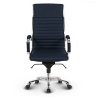 Montreal Design Chefsessel Leder Dunkelblau SH 46-54cm Lieferung montiert