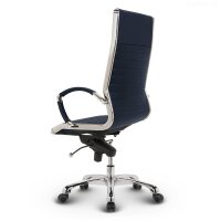 Montreal Design Chefsessel Leder Dunkelblau SH 52-64cm Lieferung montiert