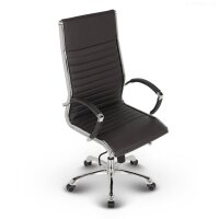 Montreal Design Chefsessel Leder Schwarz SH 46-54cm Lieferung montiert