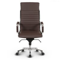 Montreal Design Chefsessel Leder Braun SH 46-54cm Lieferung montiert